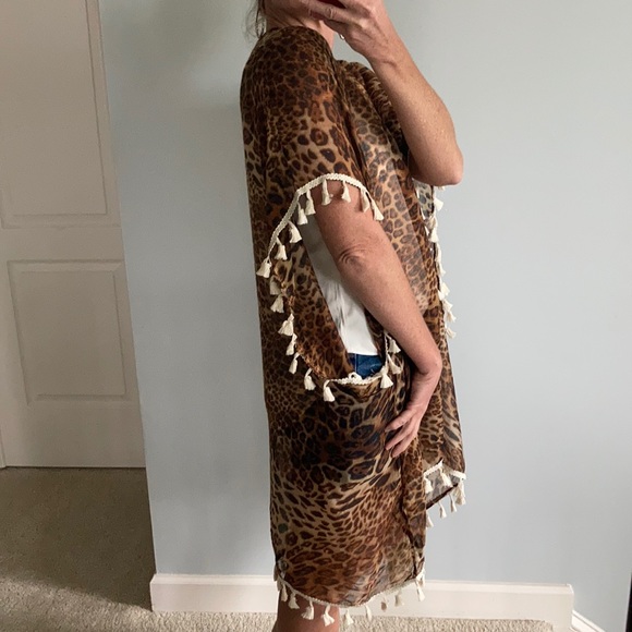 Leopard Print Boho Kimono - Picture 5 of 5